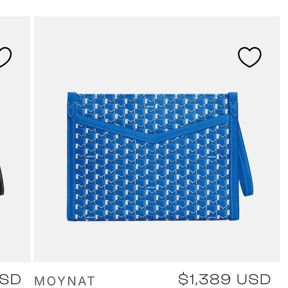 Blue Patterned Moynat Clutch - Picture 2 of 4